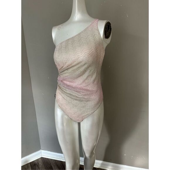 MISSONI Zigzag Knit One-Shoulder Swimsuit - Picture 4 of 11